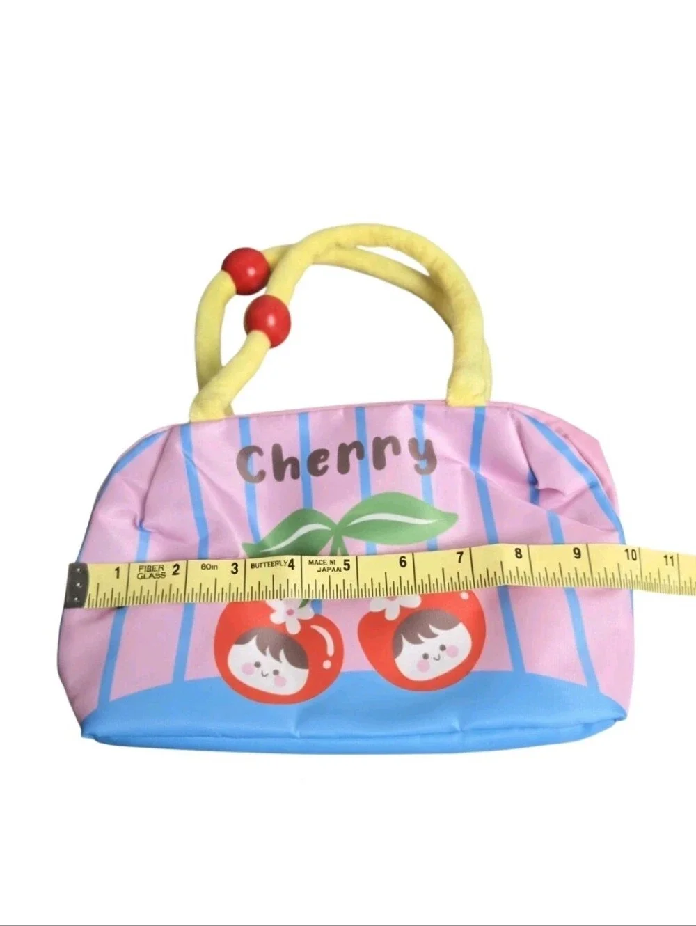 Cartoon Cherry Print Insulated Lunch Bag Snacks Cooler Tote Girls Cherries New